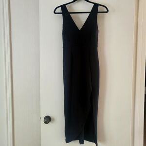 Abercrombie & Fitch Plunge V-Neck Midi Dress XSP